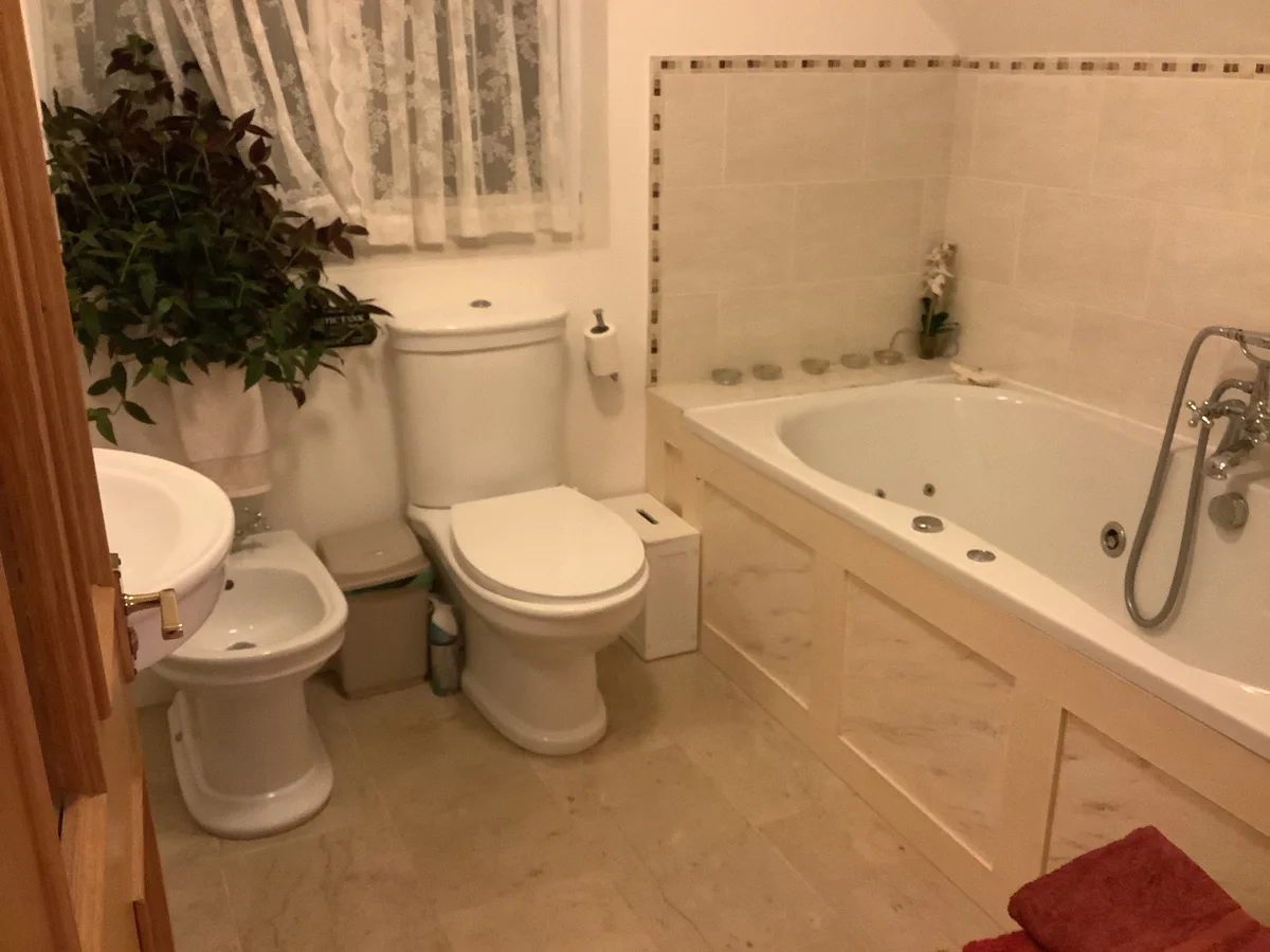 Kittiwake bathroom with a whirlpool bath, toilet, bidet and basin